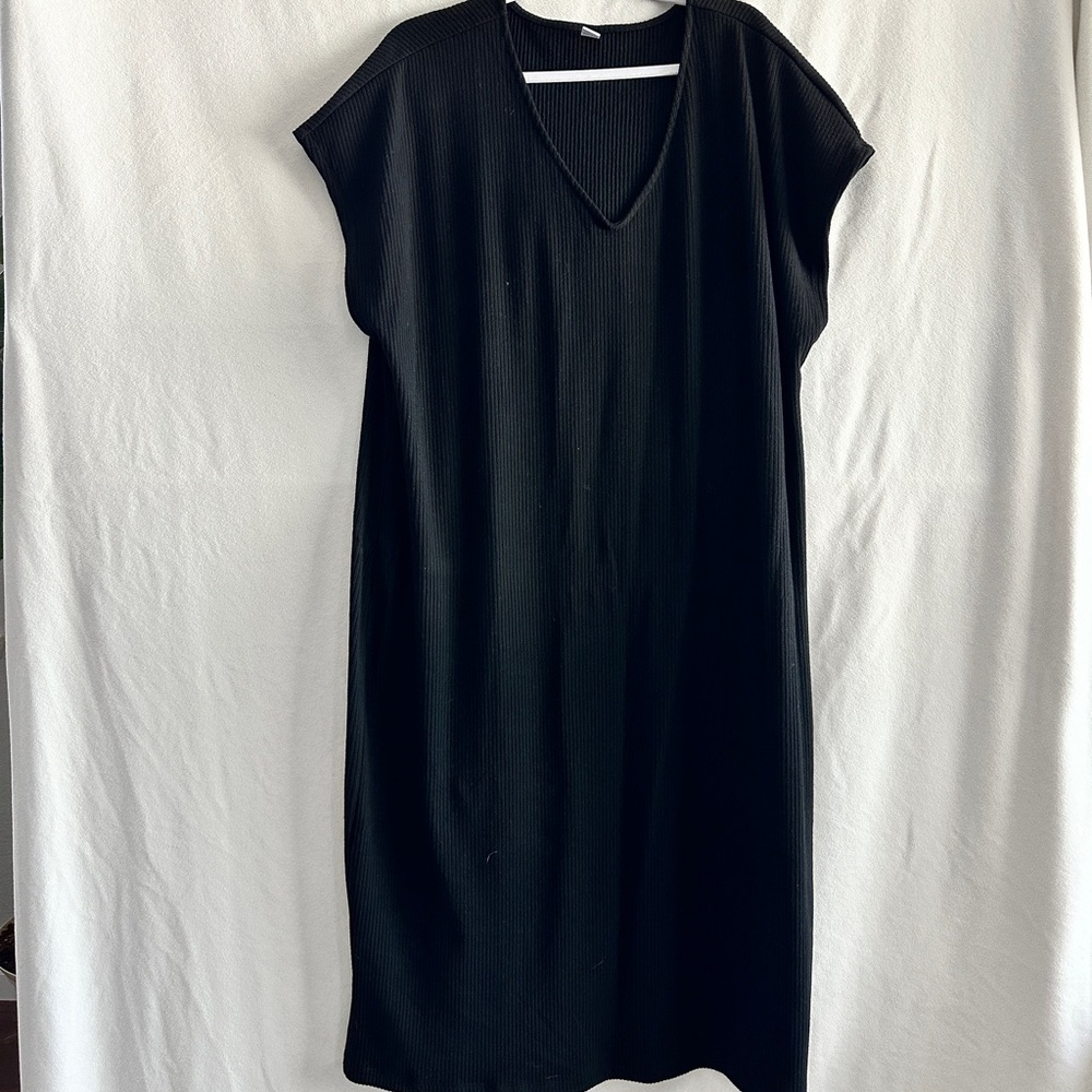 Soft and comfy Black V-Neck Dress